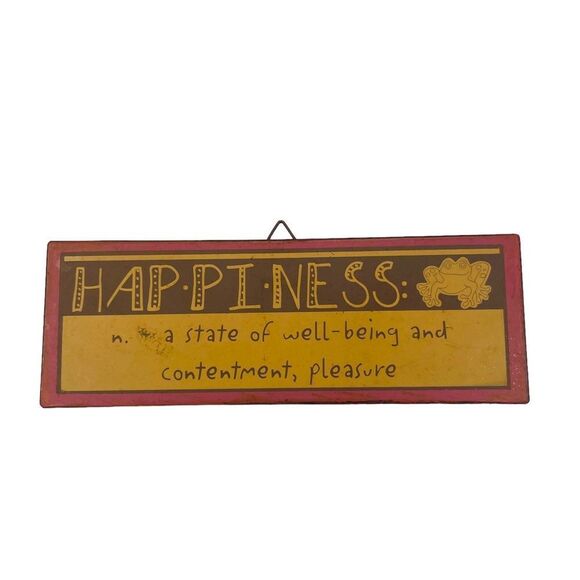 10/$25🦋 New Creative Enterprises HAPPINESS Definition Tin Wall Plaque - Picture 1 of 7